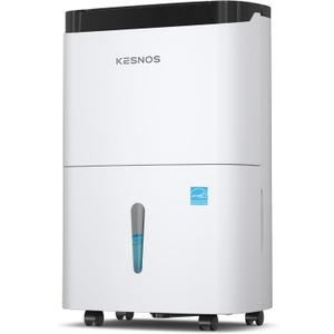 Kesnos 120 Pints Energy Star Dehumidifier for Home and Basement with Drain Hose, Ideal for Large Spaces Up to 6,000 Sq. Ft., Auto Defrost and Self Drying