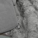 Bedsure Gentlesoft 2-in-1 King Size Comforter Set and Detachable Fluffy Blanket, Grey Bedding Set for All Season Use, Detachable Design for Space Saving(Includes 2 Pillow Shams,2 Pillowcases)