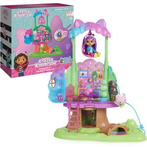 Gabby's Dollhouse, Transforming Garden Treehouse Playset with Lights, 2 Figures, 5 Accessories, 1 Delivery, 3 Furniture, Kids Toys for Ages 3 and up