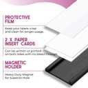 Availey 60 Pack Magnetic 'C' Channel Label Holders for Metal Racks and Shelves with Protective Films and Replacement Strips 3" x 1"