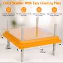 Brooder Heater for Chicks Height Adjustable: Heating Plate with Easy- Cleaning Plate Poultry Coop Warmer 10" x 10" for 15 Chicks