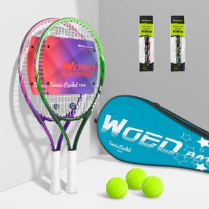 19" 23" 25" Kids Tennis Racket Junior/Youth Tennis Racquet with Tennis Ball Carry Bag Over grips Vibrations Dampers