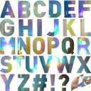Panelee 145 Pieces 20 Sheets Large Letter Stickers 4 Inch Big Font Alphabet Letter Stickers Self Adhesive for Classroom Window Door Home Decor Mailbox Sign(Laser Color)