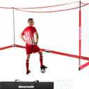 Bearwill Soccer Goal, 12X6FT Soccer Net Easy Setup, Portable Soccer Goals for Backyard with Upgraded Collapsible Metal Base, Outdoor Indoor Soccer Goal Net for Practice with Carry Bag 36"D x 144"W x 72"H
Red&White