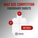 KRATE Tactical Cardboard Targets Competition Paper Silhouette Shooting Target Torso Targets for Shooting Range & Gun Practice w/Rifles, Handguns, & Shotguns