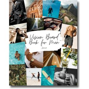 Lamare Vision Board Book for Men - 1000+ Vision Board Images & Quotes, Vision Board Supplies, Vision Board Kit, Collage Book for Manifestation