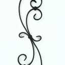 Embroidered Decorative Patch Iron on Applique - Decorative Swirl Pair (Black)