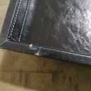 35 * 35 inches Leather Rectangle Serving Tray with Hole Handles,High-End Light Large Service Tray for Ottoman Tray, Tea, Food, Butler - Countertop, Kitchen,Family Dinner, Picnic (Black)