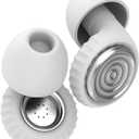 Ear Plugs for Sleeping  45dB Noise Cancelling Reusable Ear Plugs for Snoring, Concerts, Travel & Focus  8 Comfort-Fit Tips for Comfortable Fit & Clear Hearing (White)