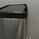 EKO Mirage-T 50 Liter / 13.2 Gallon Touchless Rectangular Motion Sensor Trash Can, Brushed Stainless Steel Finish