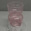 VanEnjoy Pink Glass Hydroponic Vase, Colored Glass vase Flower, Three-Layer 7 inch Cylinder vase for Home Dcor, Modern Glass Vase for Home, Office, Wedding