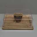 Wood-Cake-Stand With Acrylic Dome Lid, Round Wooden Cake Holder Plate With Cover, 2-in- 1 Dessert Table Display Set For Party, Charcuterie Board For Cheese, Chips & Dips, Nachos, Fruit Platter