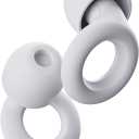 Loop Quiet - Ear Plugs for Sleep – Super Soft, Reusable Hearing Protection in Flexible Silicone for Noise Reduction & Flights - 8 Ear Tips in XS/S/M/L - SNR 24dB & NRR 14 Noise Cancelling - White