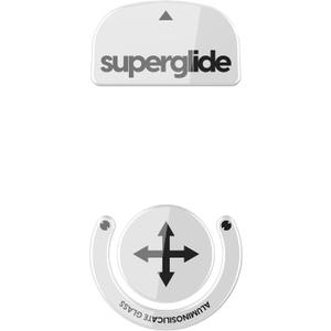 Superglide Glass Mouse Skates - Super Smooth Glide, Polished Round Edge, Super Fast Gaming Mouse Feet with Durable Sole for Logitech G Pro X Superlight1 (Type-S, White)