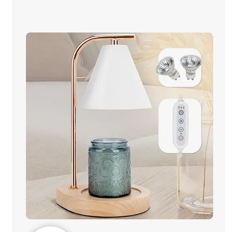 Candle Warmer Lamp with Timer & Dimmer, Adjustable Height Electric Candle Warmer with 3 Bulbs,Compatible with All Size Scented Candles, Wax Melt Warmer for Bedroom,Home Decor House Warming Gifts