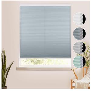 Homebox Cordless Cellular Shades, Window Blinds for Office Home, Lighting Filtering Room Darkening Honeycomb Blinds, Blue 48" W×64" H