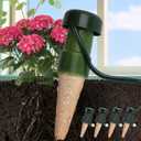 Plant Self-Watering Terracotta Stakes Automatic Watering Spikes for Indoor Outdoor Plants,Houseplant Insert Devices for Garden Vacation Use,Drip Irrigation System for Bonsai(5 PCS)