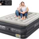 OhGeni Full Air Mattress with Built-in Pump,18'' Comfortable Blow Up Colchones Inflables Mattress for Home,Guests,Foldable,Portable Bed for Adults,Durable Airbed Supports Up to 600 lbs,Black