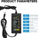 Replacment for Sceptre Monitor Power Cord 12V 5A AC Adapter for Sceptre EC Series 32" 30" 27" 24" 22" 20" 19" 15" E248W E225W E205W E275W E209W Monitor Power Supply Cord Charger & More 12V 5V 4A 3A 2A