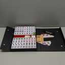 drizzle Chinese Mahjong Game Set - 146 Medium Size Tiles 1.3inch with Instructions - Professional Mah Jong Play Green []