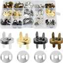 TIMESETL 40 Sets 18mm Button Clasps Snaps Fastener Clasps DIY Craft Sewing Buttons Knitting Buttons Sets for Sewing, Craft, Purses, Bags, Clothes, Leather, 4 Colors