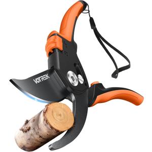 VOTREK Pruning Shears, [Patented Stepless Handle Opening] - Garden Clippers with Ultra-Sharp SK5 Steel for Weak Hand, Bonsai Scissor Universal Fit for All Hand Sizes, Effortlessly Cut 1-Inch Branches