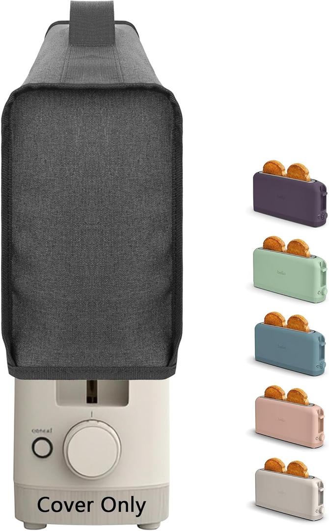 Toaster Cover Compatible with bella 2 Slice Slim Toaster,Waterproof Heatproofant Dustproof Protective Case Heavy Duty Cover-Dark Grey