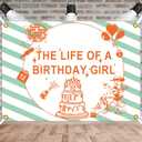 The Life of a Birthday Girl Backdrop - Showgirl Birthday Party Decorations, Showgirl Themed Bday Party Decorations, in My Showgirl Era Party Background, 7 * 5ft