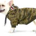 Camo Dog Hoodie Dog Clothes Extra Warm Fleece Lining Stretchy Fit for Small Medium Large Dogs (Camo, Large)