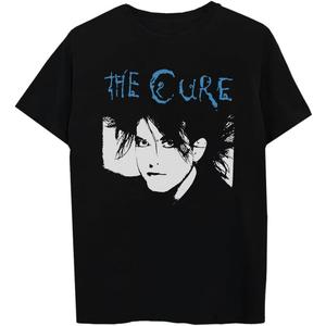 The Cure Unisex Adult The Cure Robert Smith Profile Tee (Large, Black)