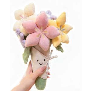 QYN Stuffed Flower Plush Bouquet Flowers Decor Funny Gifts for Women Friends (Multicolor)