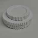 PLASTICPRO 64 Piece Combo Plastic Dinner Plates Disposable Plastic Fancy Heavy Duty Party Dishes 7 inch and 10 inch, White Beaded (White Beaded Collection)
