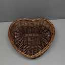 Kate Newborn Photography Props Brown Heart Shaped Rattan Basket Handcrafted Baby Doll Basket Set for Baby Photography Photoshoot