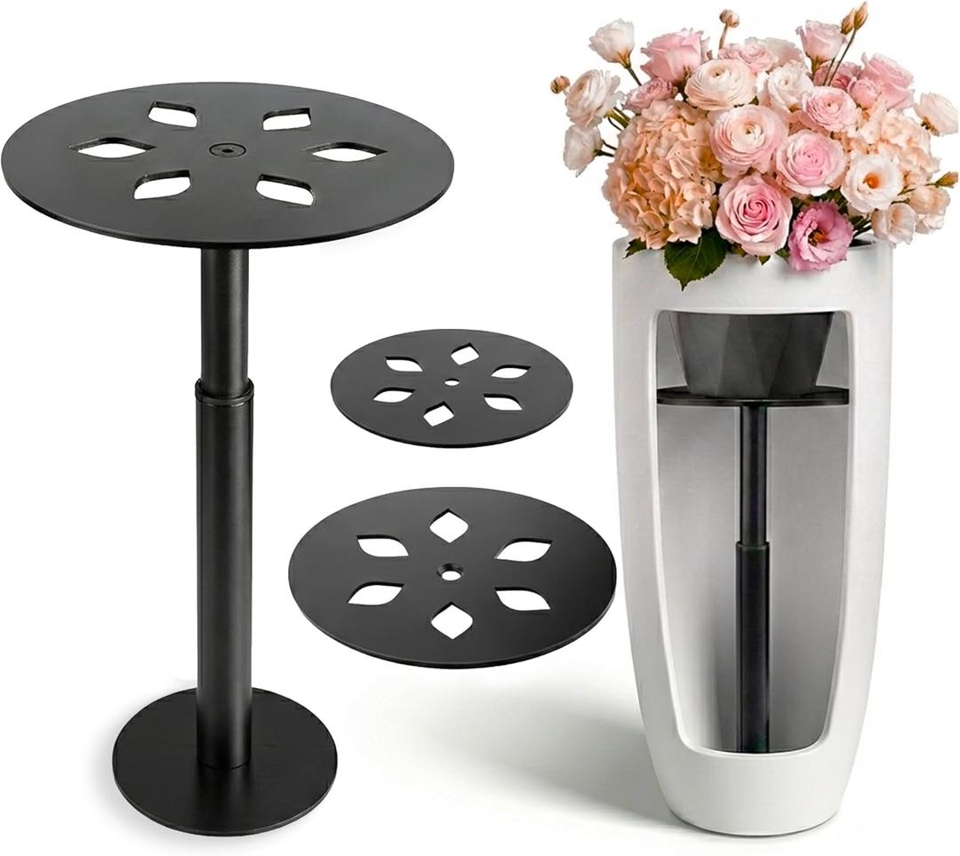 Adjustable Plant Riser for Inside Pots, 1017 Inch, Planter Inserts for Tall Pots with Clear Acrylic Tray and Drainage Holes for Indoor Planters, 1 Pack
