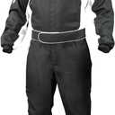 Unisex-Adult K1 Challenger Adult One-Piece Fire Suit (3X-Large, Black, White)