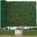 Artificial Boxwood Roll, 48x120 in(40 sqft) UV-Anti Faux Ivy Hedge Grass Wall Panels for Patio and Balcony Privacy, Fake Greenery Backdrop Decor for Fence, Garden, Backyard