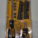 26-Piece Magnetic Screwdriver & Bit Set - Strong Magnetic Bit Holder and Screwdriver Bits, Durable & Versatile, Ergonomic Cushion Grip 95mm & 210mm Handles, Torx, Square, Phillips, Slotted Bits