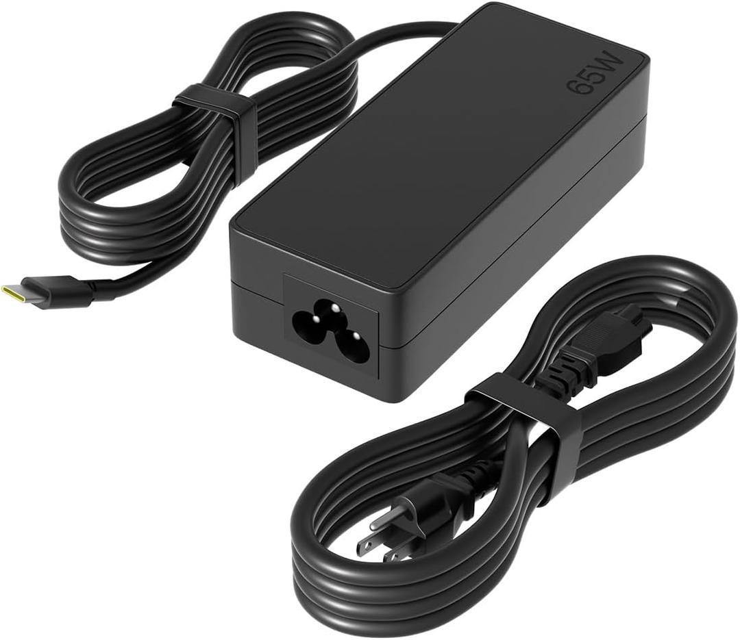65W USB-C Charger Compatible with Lenovo Thinkpad, Yoga, Ideapad, Chromebook, ThinkBook Series Laptop Replacement Adapter
