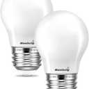 LED Appliance Bulb, 40W Equivalent, Range Hood Light Bulbs, Soft White 2700K, 5W 500 Lumens, Non-Dimmable, E26 Base, Refrigerator Light Bulb, A15 Frosted, Pack of 2, Freezer Fridge Light Bulb