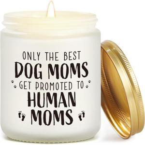 UAREHIBY Best Expecting Mom Gifts,New Mom Gifts for Pregnant Women,Funny Dog Mom Pregnancy Gift for Expecting Mom,Mothers Day Gifts for Dog Mom,Funny Dog Mom Gifts with Lavender Scented Candle, Brown