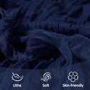 6 Pack Navy Blue Cheesecloth Table Runner 10Ft Gauze Cheese Cloth Table Runner 35x120 Inch Boho Sheer Rustic Fabric for Holiday Party Decor Baby Shower Wedding Home Decorations