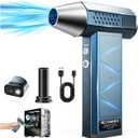 Hingso Compressed Air Duster, 380000RPM Powerful Electric Air Duster with LED Light, 4-Gear Rechargeable Mini Blower with Brushless Motor, Jet Dry Blower for Computer, Keyboard, Home, Car, Outdoor (Gunmetal)