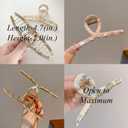 Big Butterfly Hair Accessories - 4.7" Acetate & Metal Clips for Women's Long, Thick Hair - 3 Pcs