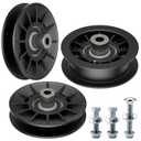 532194326 V-Groove Idler Pulley and 532194327 Flat Idler Pulley Kit Compatible with Husqvarna Riding Lawn Mowers, Replaces 280-6630, 194327, 705080, 13179, 705079, 194326, 280-6590, 194326