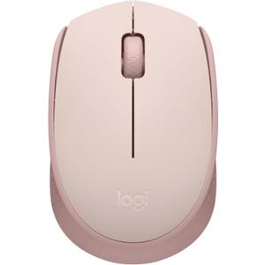 Logitech M170 Wireless Mouse for PC, Mac, Laptop, 2.4 GHz with USB Mini Receiver, Optical Tracking, 12-Months Battery Life, Ambidextrous - Rose