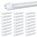 25-Pack T8 LED Bulbs 4 Foot Tube Light, 4ft LED Shop Garage Warehouse Light, 20W 5000K 2600LM Daylight White, Fluorescent Lights Tube Replacement, Ballast Bypass, Dual-end Powered, Clear Cover