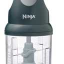 Ninja NJ100GR Express Chop Manual Food Processor for Chopping Mincing Pureeing Vegetables and other Ingredients 16-Ounces Gray