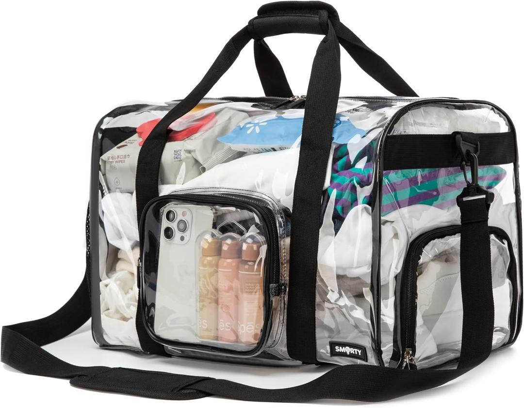 Clear Tote Bag, Clear Bag for Stadium Events Lunch Bag with Reinforced Straps for Sport Fan, Events, Travel