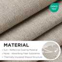 Joydeco No Drill Roman Shades, Light Filtering, 57" W x 72" H, Beige