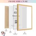 97 Decor Beige Wood Picture Frames 4x6-3 Pack Small 4x6 Wood Picture Frame Set, Natural Wooden Photo Frame 4 X6 With Plexiglass, Neutral 4x 6 Frames For Pictures Decorative Wall Hanging